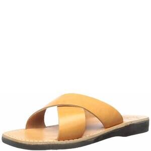 NEW JERUSALEM SANDALS elan slide sandal in tan